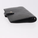 LOUIS VUITTON Monogram mat Agenda PM Planner Cover Black R20932 Auth BA13431A-5