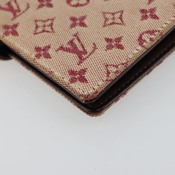 LOUIS VUITTON Monogram Mini Agenda PM Dagplannerhoes Rood R20912 Auth BA13432