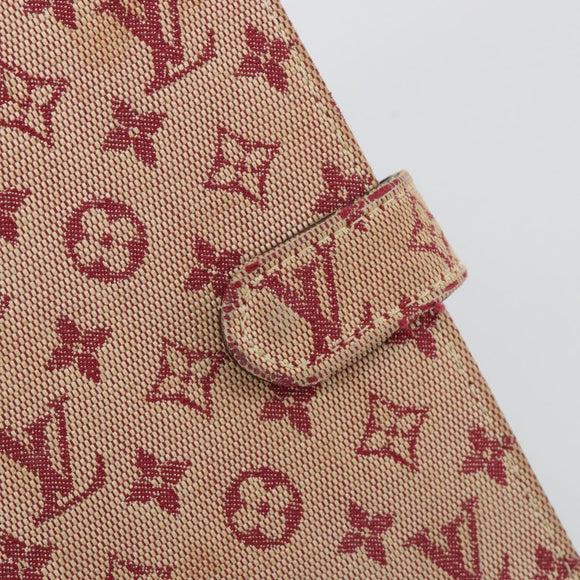 LOUIS VUITTON Monogram Mini Agenda PM Dagplannerhoes Rood R20912 Auth BA13432