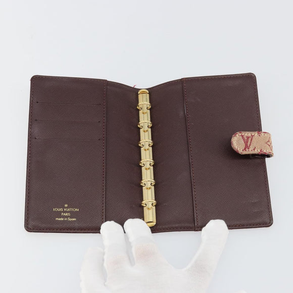LOUIS VUITTON Monogram Mini Agenda PM Dagplannerhoes Rood R20912 Auth BA13432