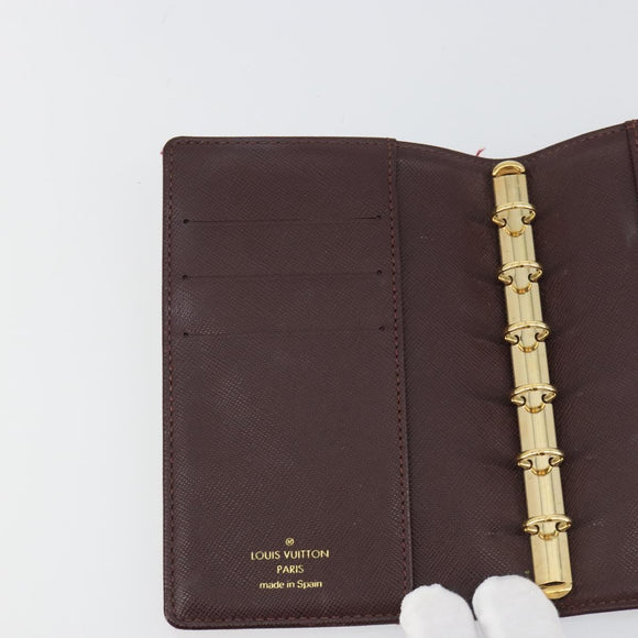 LOUIS VUITTON Monogram Mini Agenda PM Dagplannerhoes Rood R20912 Auth BA13432