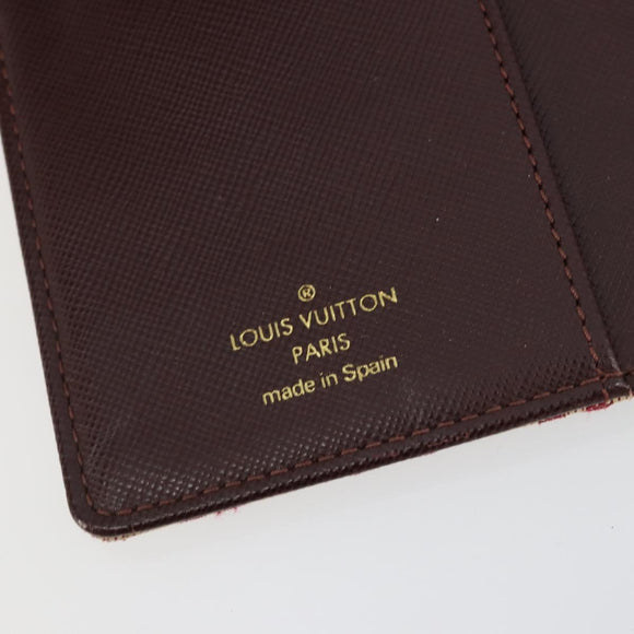 LOUIS VUITTON Monogram Mini Agenda PM Dagplannerhoes Rood R20912 Auth BA13432