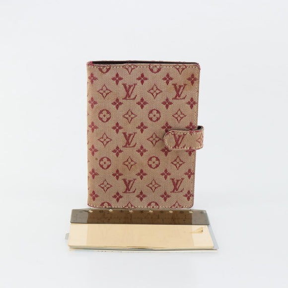 LOUIS VUITTON Monogram Mini Agenda PM Dagplannerhoes Rood R20912 Auth BA13432