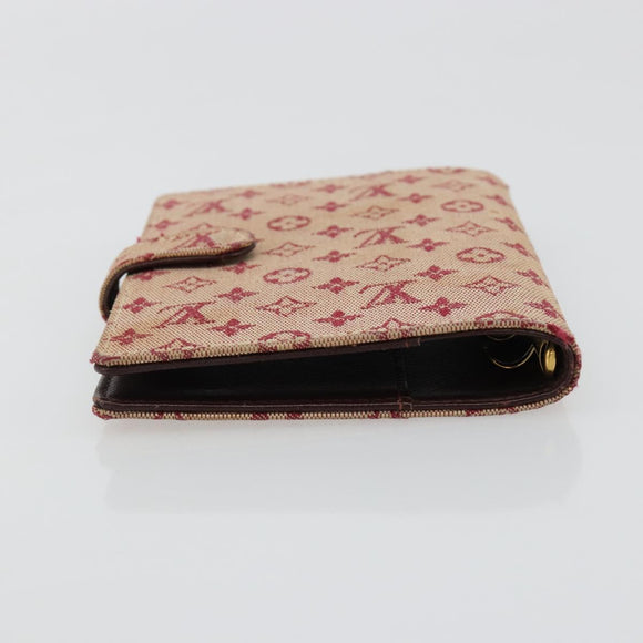 LOUIS VUITTON Monogram Mini Agenda PM Dagplannerhoes Rood R20912 Auth BA13432