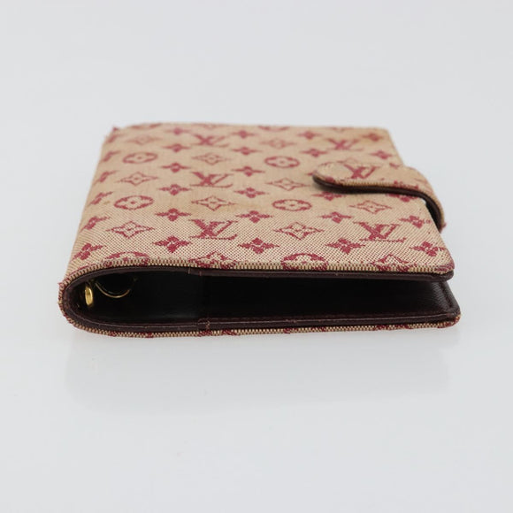 LOUIS VUITTON Monogram Mini Agenda PM Dagplannerhoes Rood R20912 Auth BA13432