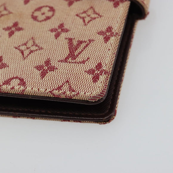 LOUIS VUITTON Monogram Mini Agenda PM Dagplannerhoes Rood R20912 Auth BA13432