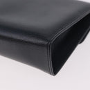 Salvatore Ferragamo Gancini Pouch Leather Navy Gold Auth BA13433A-16