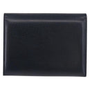 Salvatore Ferragamo Gancini Pouch Leather Navy Gold Auth BA13433A-2