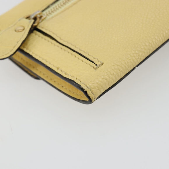 Chloe Long Wallet Leather Yellow Auth BA13434A