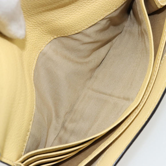 Chloe Long Wallet Leather Yellow Auth BA13434A