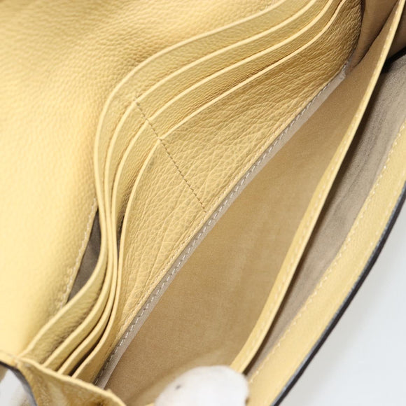 Chloe Long Wallet Leather Yellow Auth BA13434A