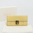 Chloe Long Wallet Leather Yellow Auth BA13434A-22