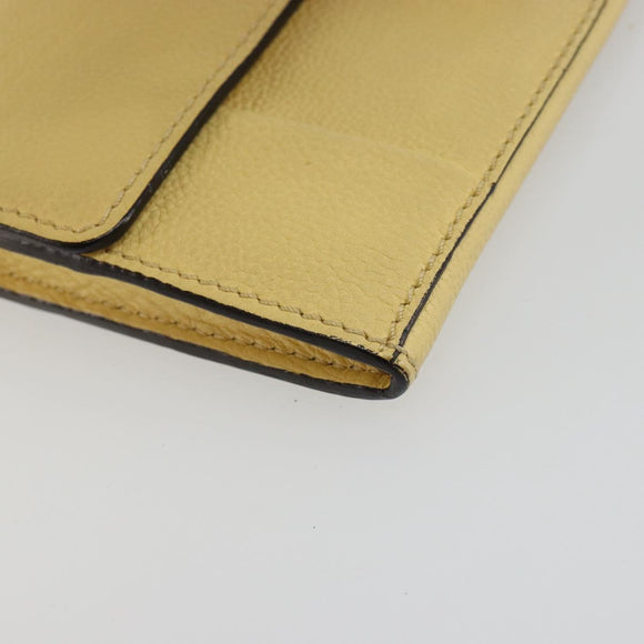 Chloe Long Wallet Leather Yellow Auth BA13434A
