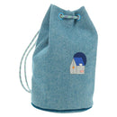HERMES Schoudertas Epope Wol Blauw Auth BA13435M-1