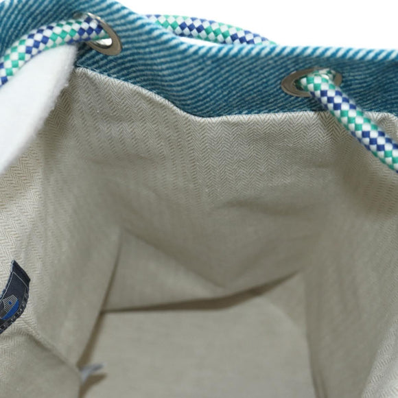 HERMES Schoudertas Epope Wol Blauw Auth BA13435M
