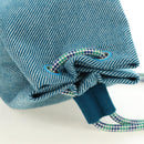 HERMES Schoudertas Epope Wol Blauw Auth BA13435M-6