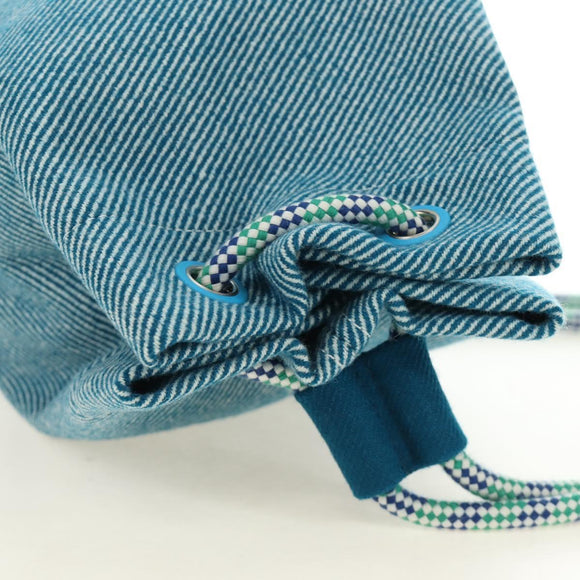 HERMES Schoudertas Epope Wol Blauw Auth BA13435M