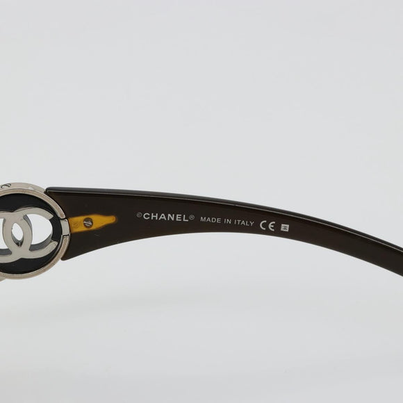 CHANEL Sunglasses plastic Brown CC Auth BA13437M