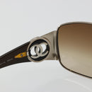 CHANEL Sunglasses plastic Brown CC Auth BA13437M-15