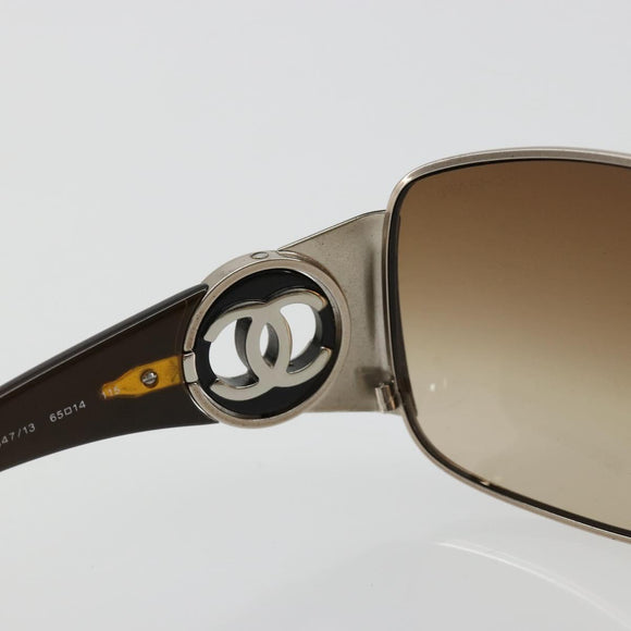 CHANEL Sunglasses plastic Brown CC Auth BA13437M