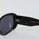 CHANEL Camelia Sunglasses plastic Black CC Auth BA13438-9
