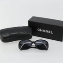 CHANEL Camelia Sunglasses plastic Black CC Auth BA13438-12