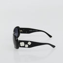 CHANEL Camelia Sunglasses plastic Black CC Auth BA13438-3