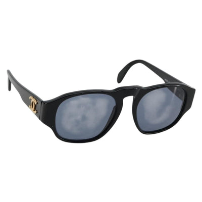 CHANEL Sunglasses plastic Black CC Auth BA13439