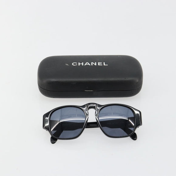 CHANEL Sunglasses plastic Black CC Auth BA13439