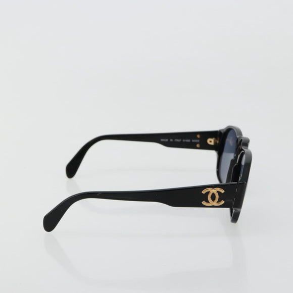 CHANEL Sunglasses plastic Black CC Auth BA13439