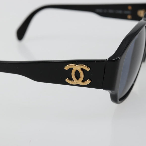 CHANEL Sunglasses plastic Black CC Auth BA13439