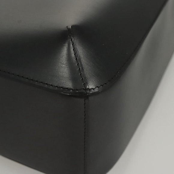 BALLY Hand Bag Leather Black Auth BA1344