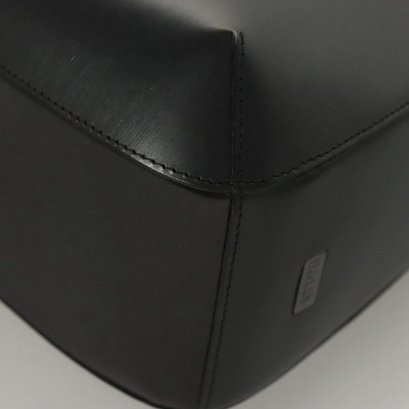 BALLY Hand Bag Leather Black Auth BA1344