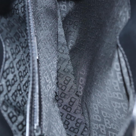 BALLY Hand Bag Leather Black Auth BA1344