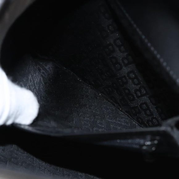 BALLY Hand Bag Leather Black Auth BA1344