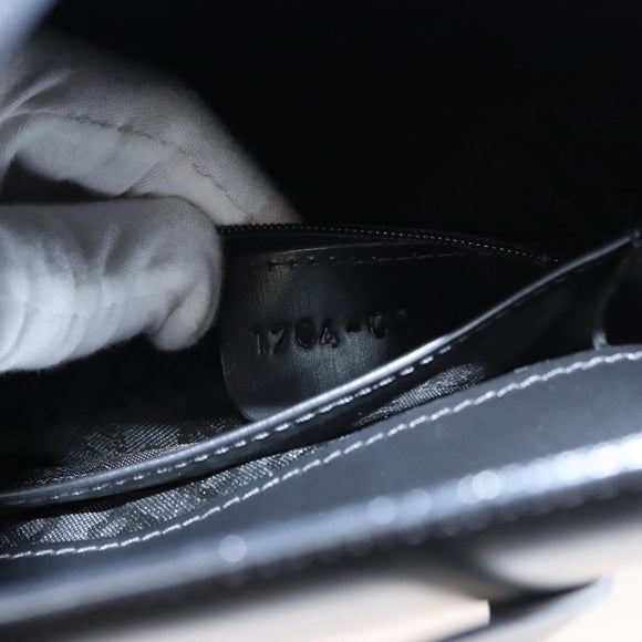 BALLY Hand Bag Leather Black Auth BA1344