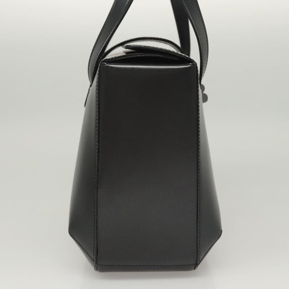 BALLY Hand Bag Leather Black Auth BA1344
