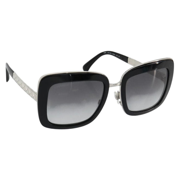 CHANEL Sunglasses plastic Black CC Auth BA13441M