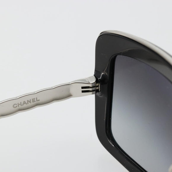 CHANEL Sunglasses plastic Black CC Auth BA13441M