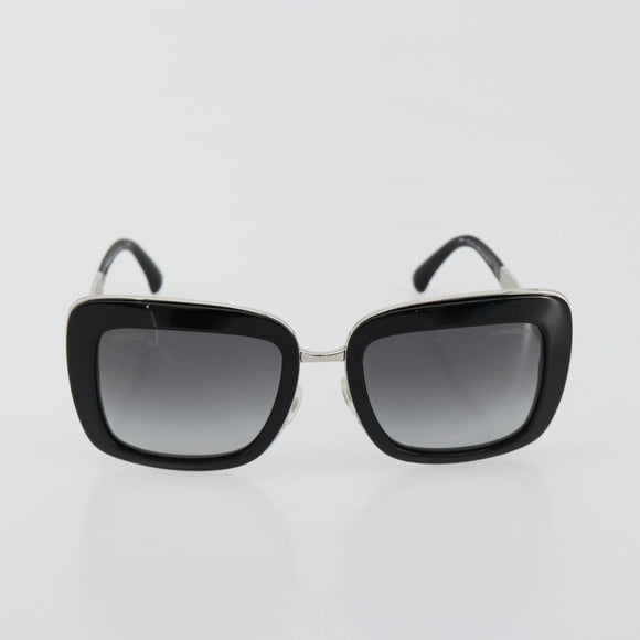 CHANEL Sunglasses plastic Black CC Auth BA13441M