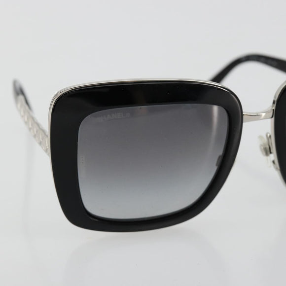 CHANEL Sunglasses plastic Black CC Auth BA13441M