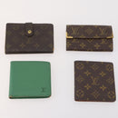 LOUIS VUITTON Monogram Epi Wallet 8 Set Green Blue LV Auth BA13442-2