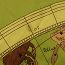 HERMES Carre 90 Scarf ""HEMISPHARIUM COELI BOREALE"" Silk Green Auth BA13445-11