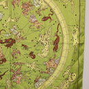 HERMES Carre 90 Scarf ""HEMISPHARIUM COELI BOREALE"" Silk Green Auth BA13445-7