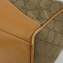 GUCCI GG Canvas Hand Bag Beige Gold 000 3754 0281 Auth BA13448-15