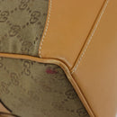 GUCCI GG Canvas Hand Bag Beige Gold 000 3754 0281 Auth BA13448-16