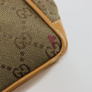 GUCCI GG Canvas Hand Bag Beige Gold 000 3754 0281 Auth BA13448-9