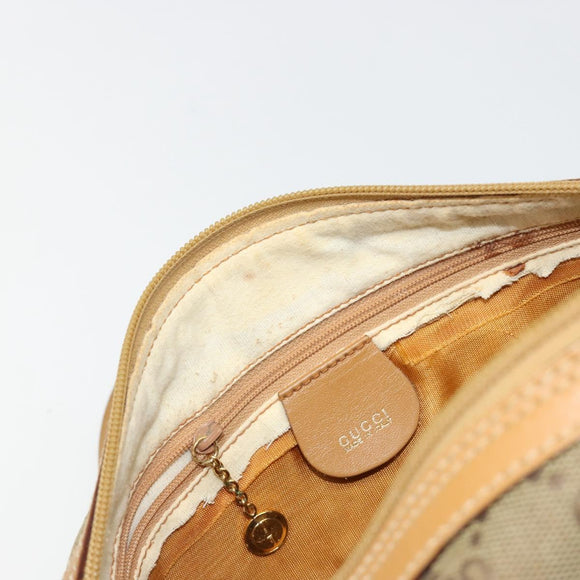 GUCCI GG Canvas Hand Bag Beige Gold 000 3754 0281 Auth BA13448