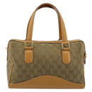 GUCCI GG Canvas Hand Bag Beige Gold 000 3754 0281 Auth BA13448-2
