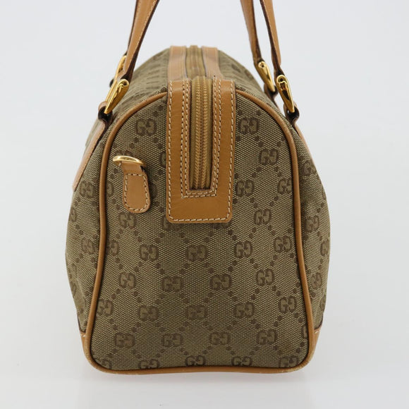 GUCCI GG Canvas Hand Bag Beige Gold 000 3754 0281 Auth BA13448